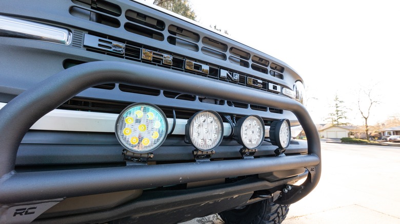 Front grille of a newer Ford Bronco