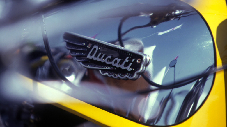 Ducati emblem on gas tank