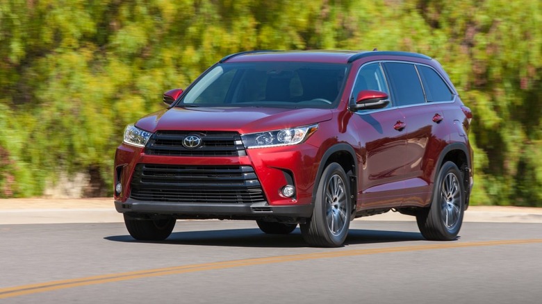 2017 Toyota Highlander on a road