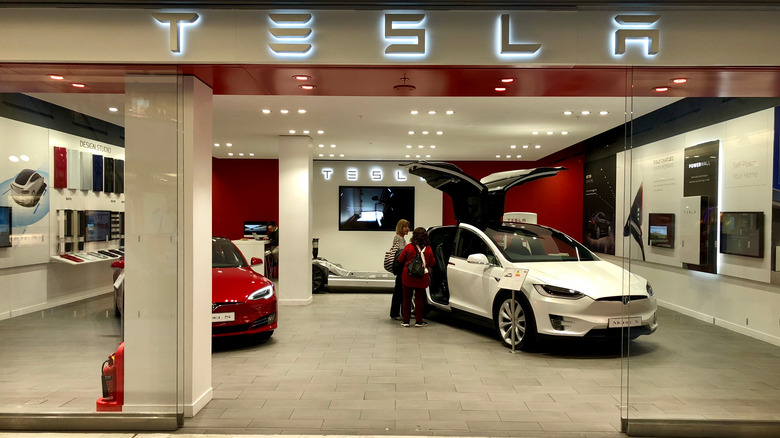 Tesla dealership showroom