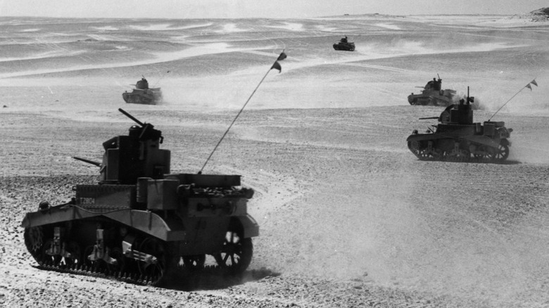 M3 Stuart's in the desert