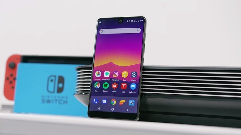 Essential Phone with a Nintendo Switch