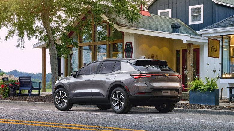 Rear 3/4 shot of a Chevy Equinox EV