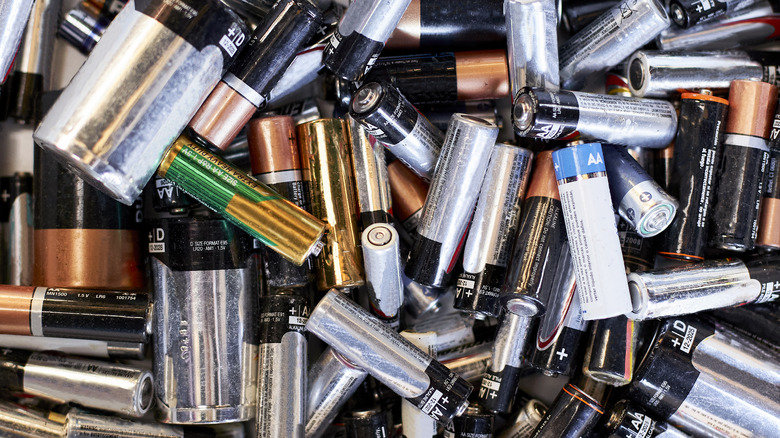 batteries in pile