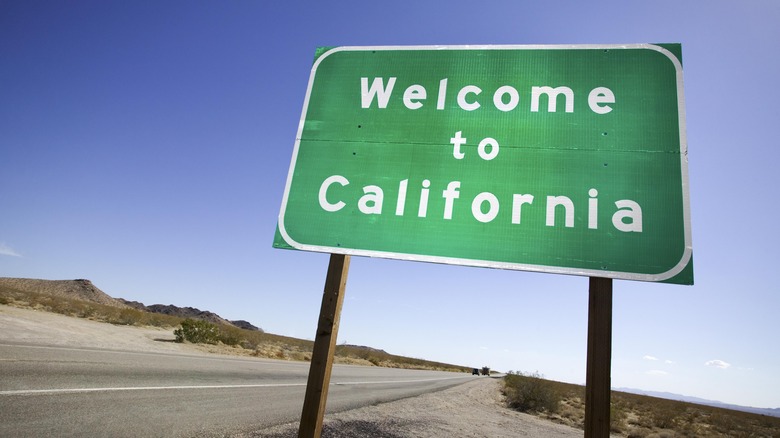 Roadside California sign