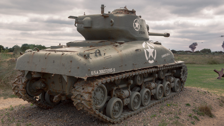 museum piece M4 Sherman tank