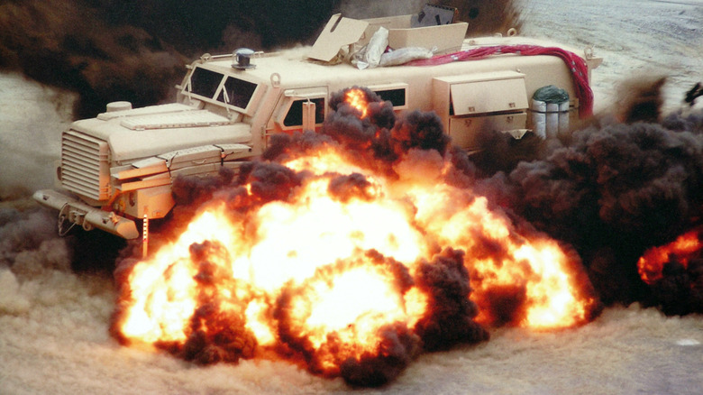 MRAP surviving an explosion