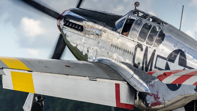 P-51 Mustang closeup of canopy