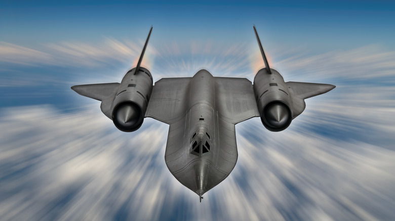 SR-71 Blackbird flying high speed