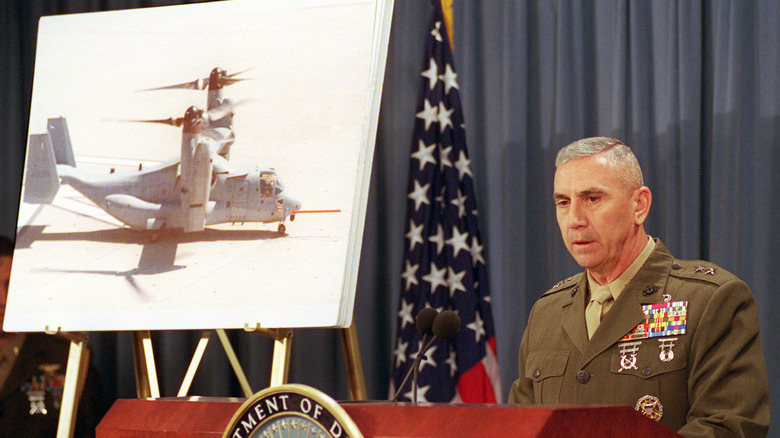 General Berndt briefing V-22 accident