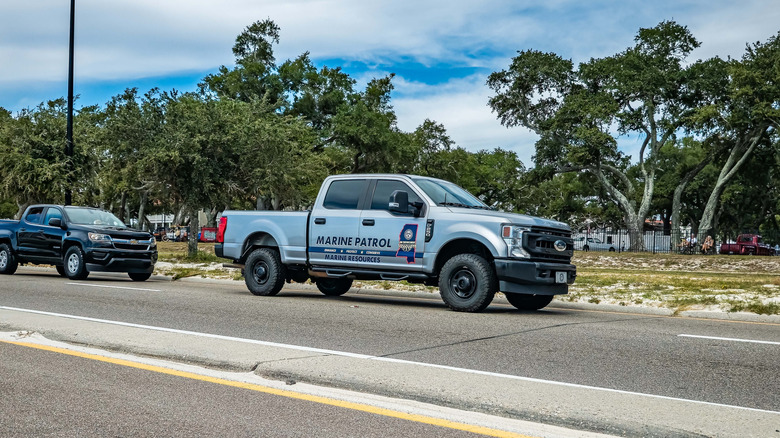 Ford Super Duty on the road