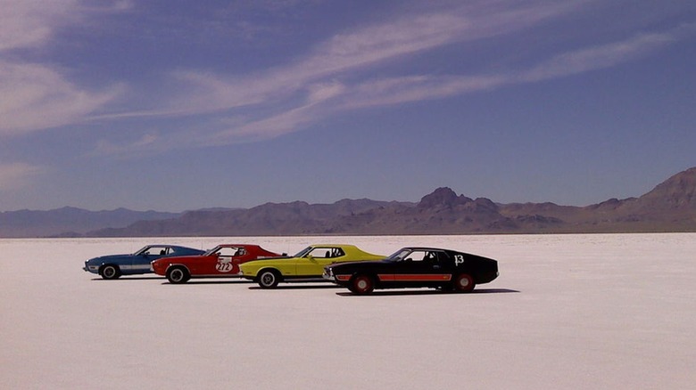 Muscle cars at Bonneville Salt Flats