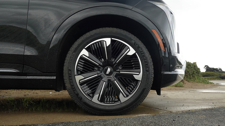 2025 Cadillac Escalade IQ front wheel and tire detail