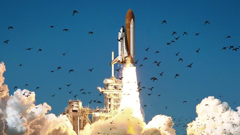 Space Shuttle Challenger launching