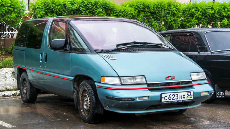 Chevy Lumina minivan parked