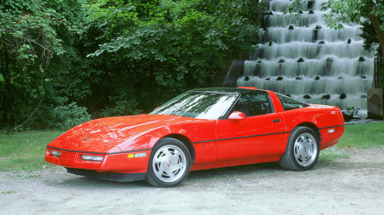 1990 Chevrolet Corvette ZR1 by waterfall, 2000