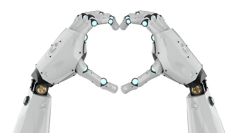 robot hands making heart shape