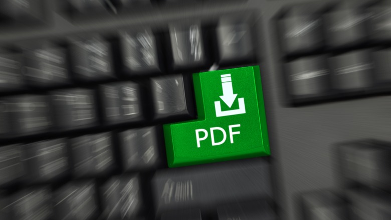 green PDF button on keyboard