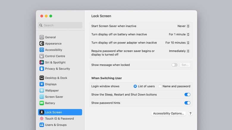 Mac screen timeout settings