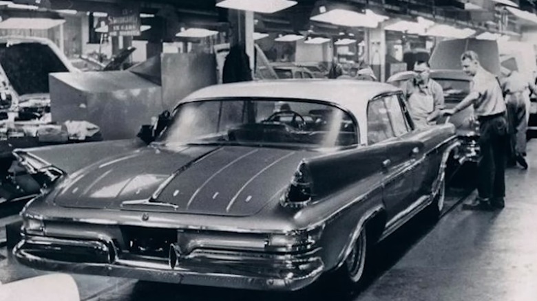 DeSoto vehicles on factory assembly line