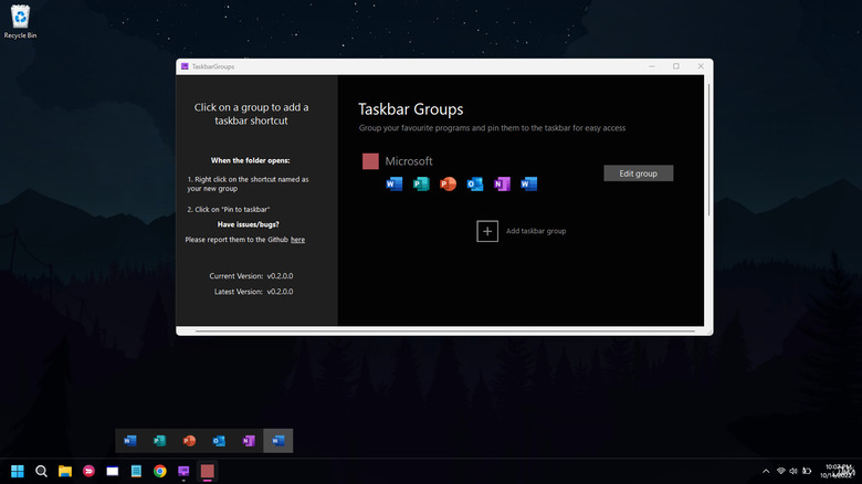 taskbar group app