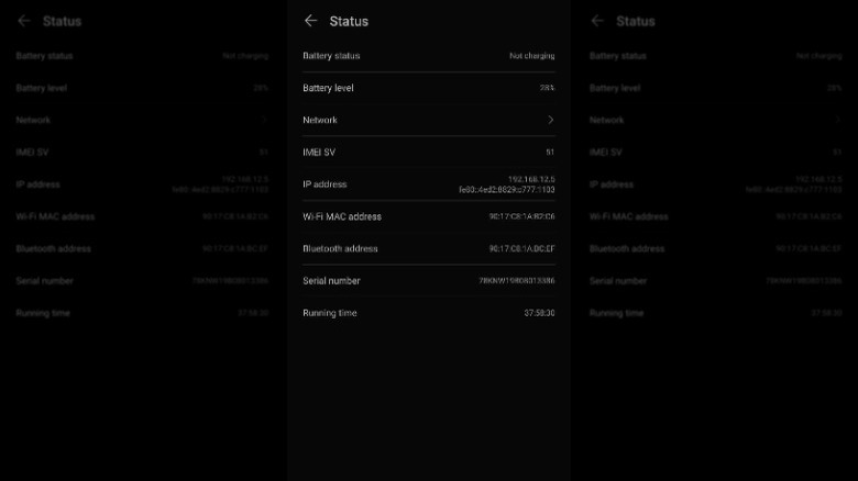 Android Status screenshot