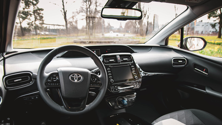 Interior of a newer Toyota Prius 