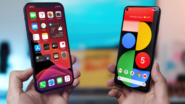 iPhone 12 and Google Pixel 5