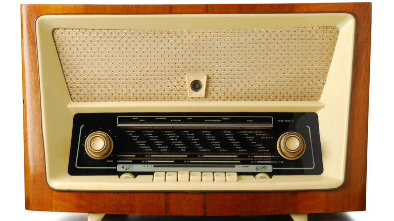 Old radio speaker