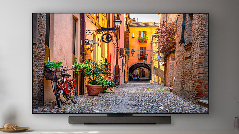 LG C3 TV on wall