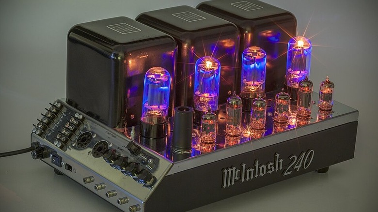 A glowing McIntosh amp