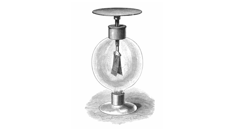 Electroscope demonstrating photoelectric effect