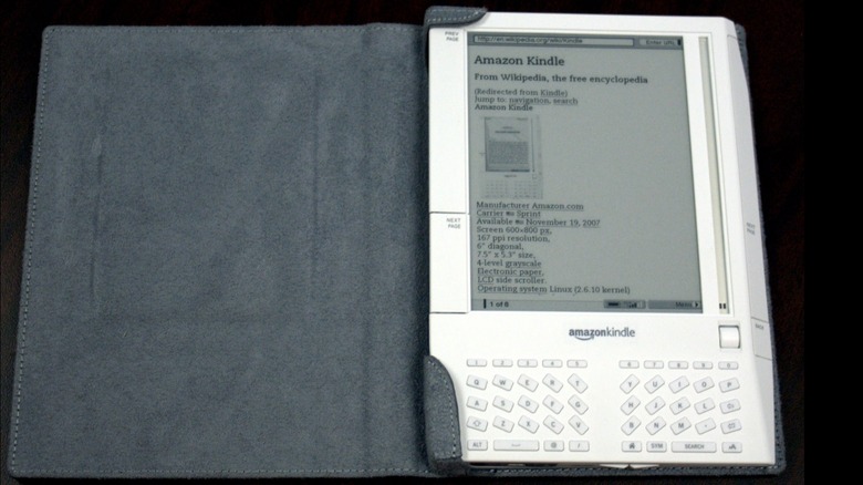 Amazon Kindle 1 with cover