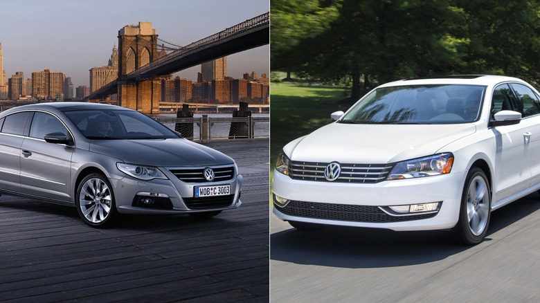 The Passat CC and Passat NMS side-by-side