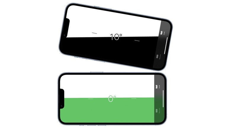 spirit level in iPhone Measure app