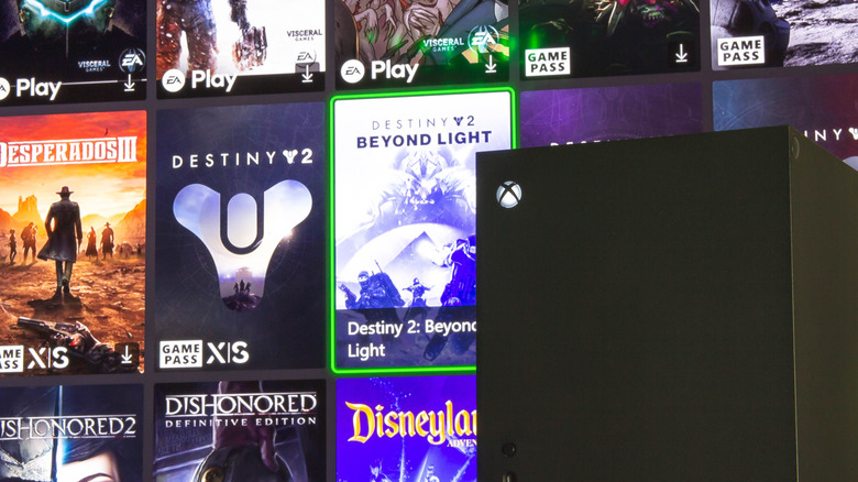 Xbox Series X and library UI