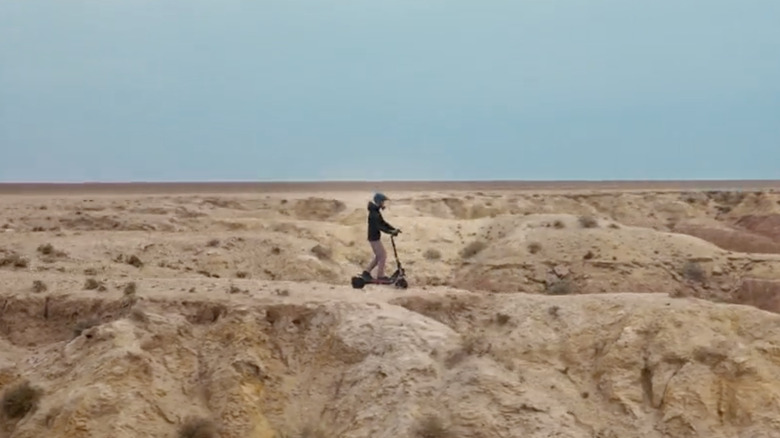 Helmeted rider on Segway ZT3 Pro