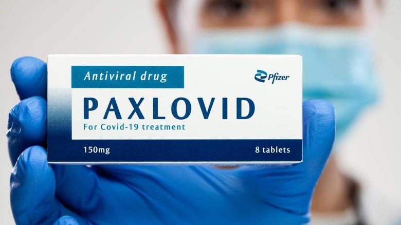 Person holding Paxlovid