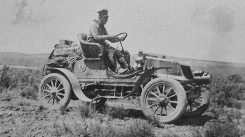 Horatio Nelson Jackson driving Winton cross-country