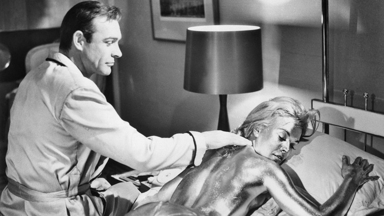 Sean Connery and Shirley Eaton in "Goldfinger"