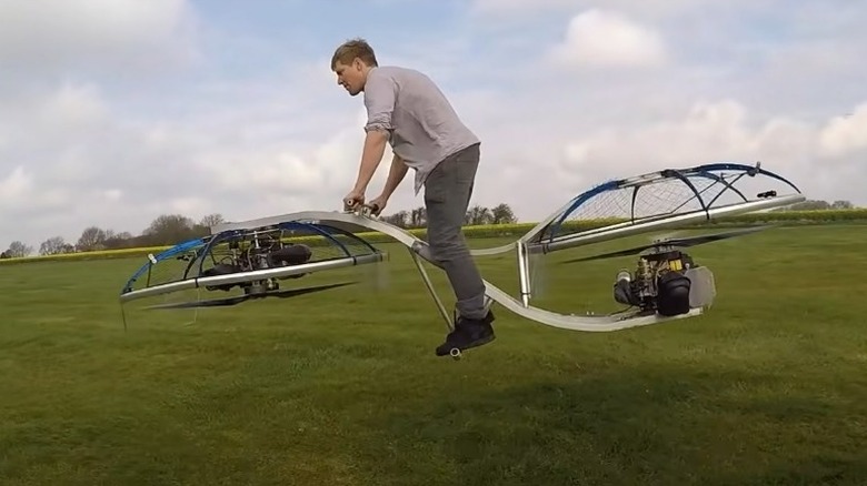 Colin Furze flying his Hover Bike