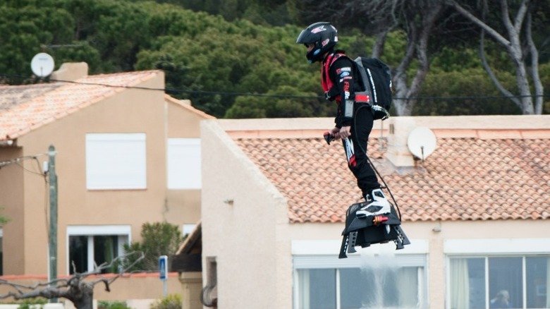 Zapata flying his Flyboard Air