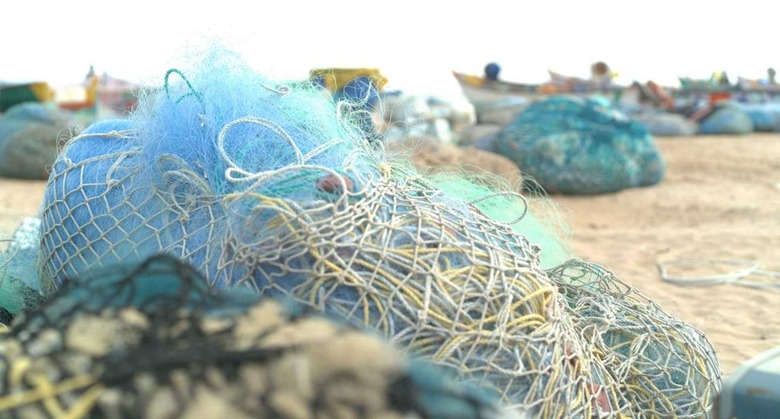 Discarded fishing nets