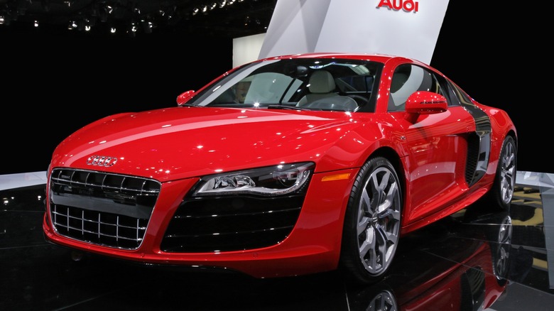 Audi R8 at a motor show