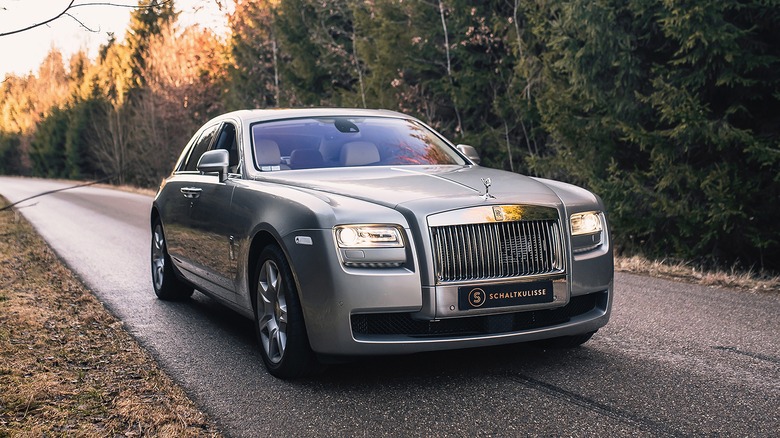 Rolls-Royce Ghost on a forest road