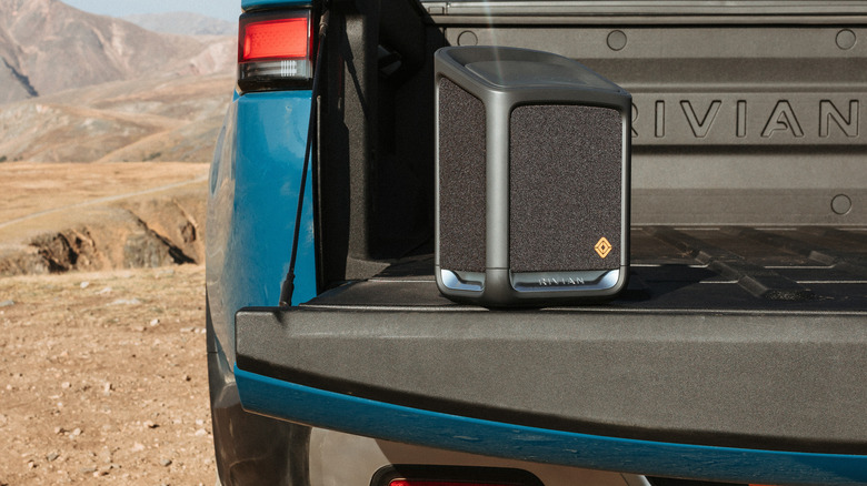 A Rivian Camp Speaker 