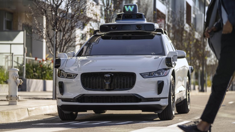 Waymo autonomous car on street
