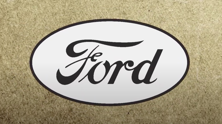 Ford black and white logo 