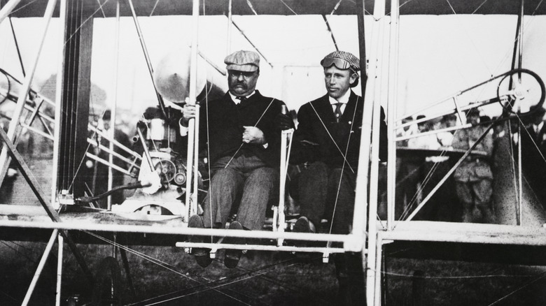 Teddy Roosevelt on an airplane