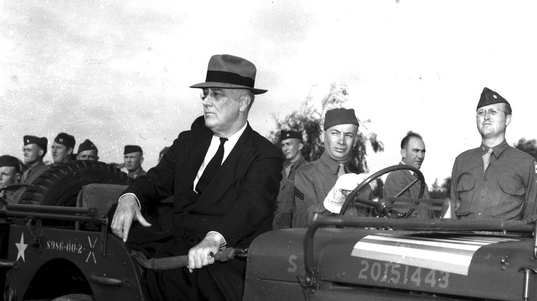 FDR at a military installation